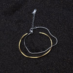 Brazalete , pulsera oro y plata